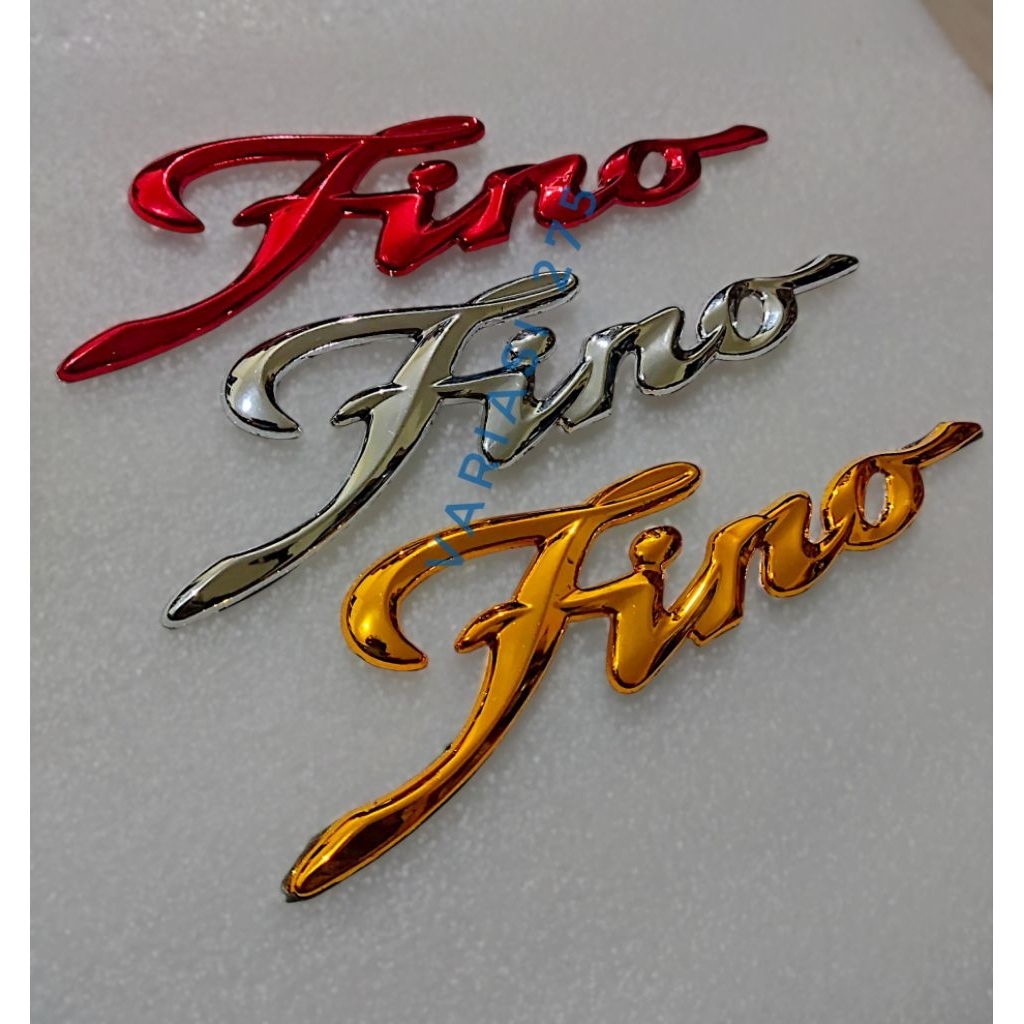 Emblem Fino / Logo Fino / tulisan Fino timbul 3d / emblem fino 3d / Yamaha Fino 3d / variasi motor F