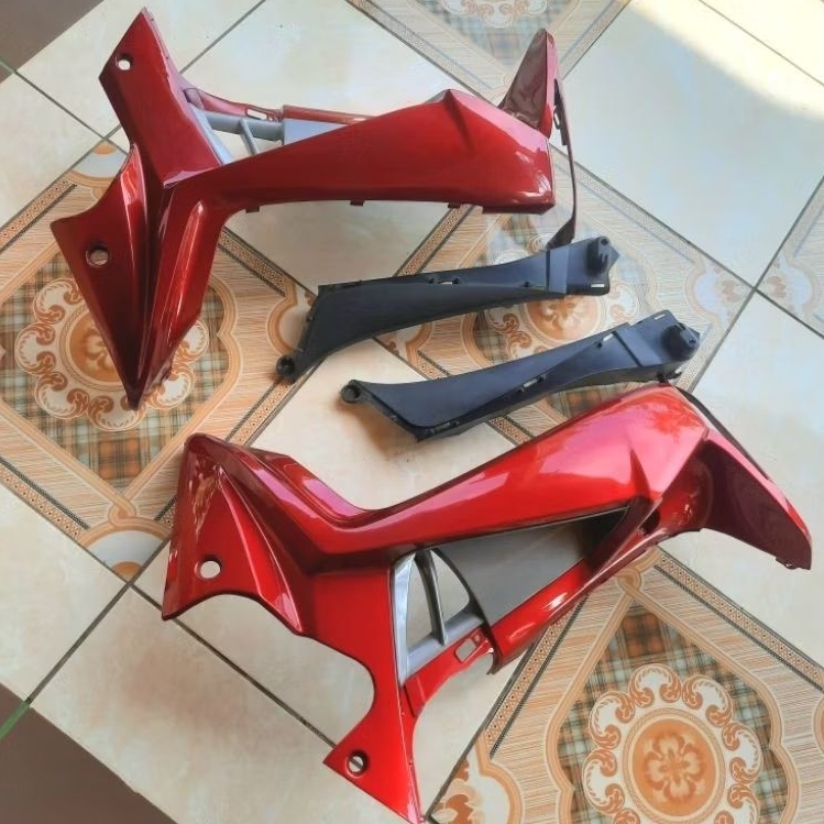 Body Sayap AHM Ori Supra X 125 Batman 2007-2013 Merah Maroon Restorasi Cat Baru