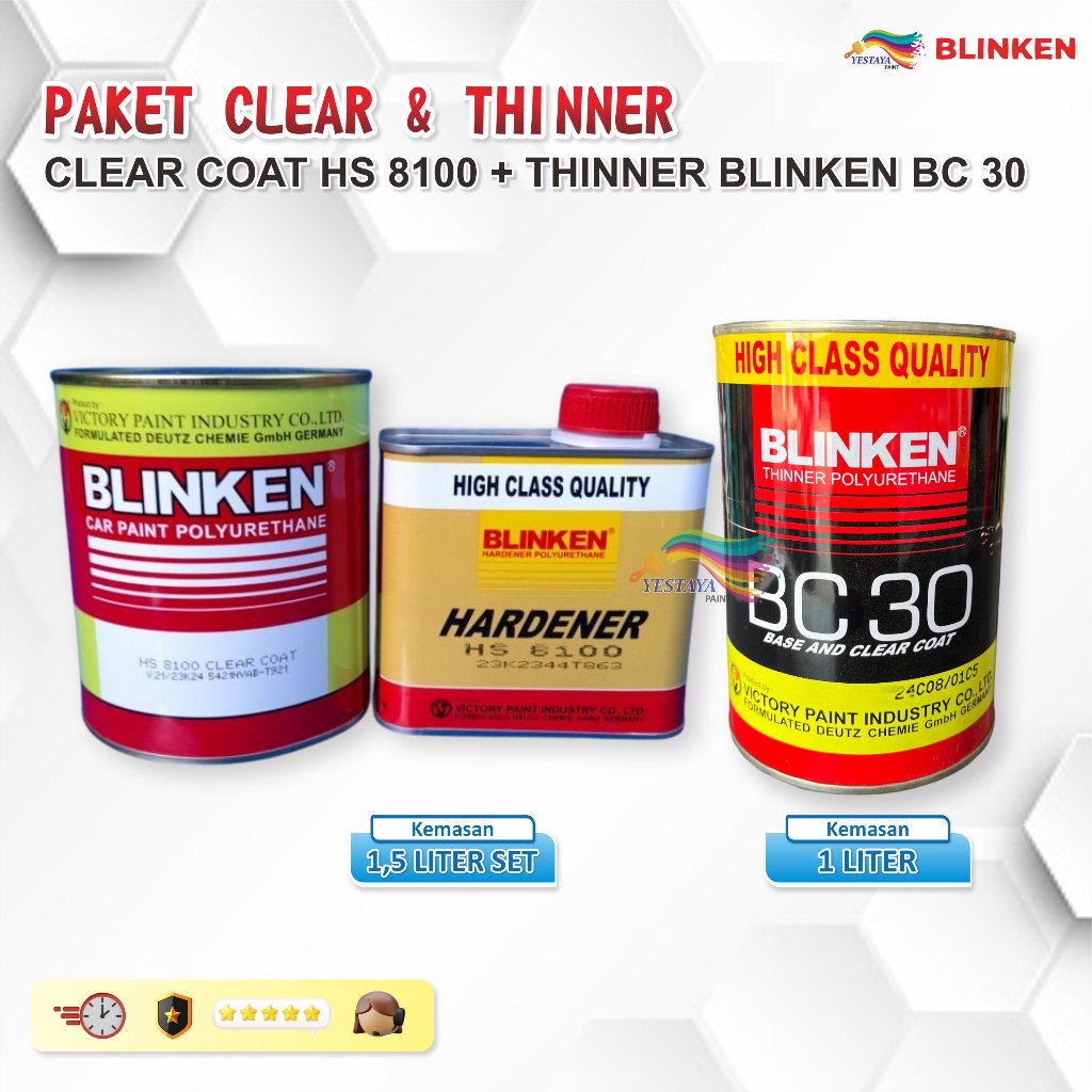 [PAKET] CLEAR COAT BLINKEN HS8100 + TINNER BLINKEN BC 30