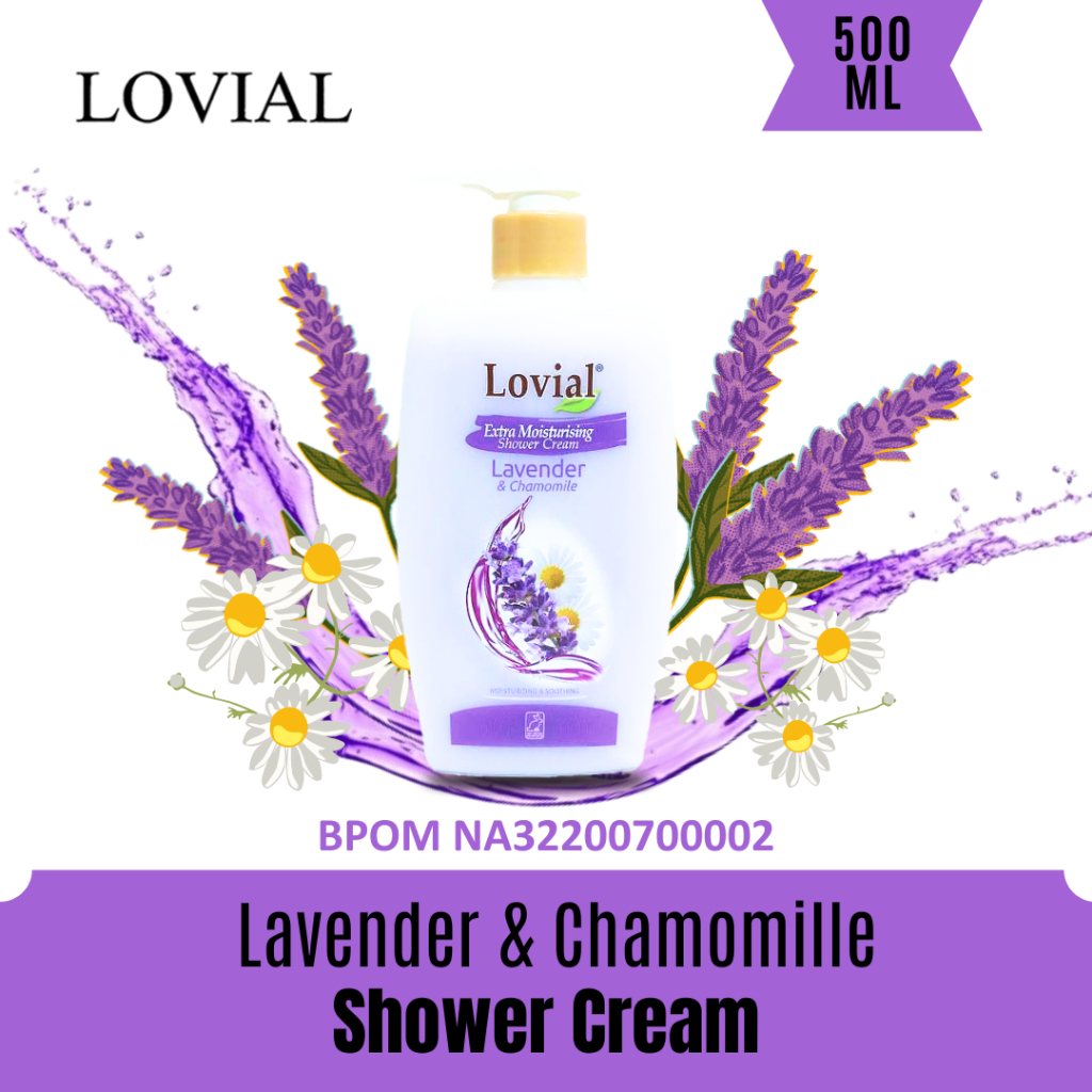 Sabun Mandi Cair - Lovial Shower Cream Lavender & Chamomille (500 ML)