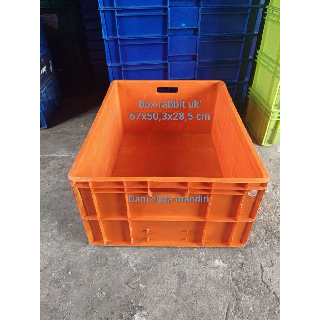 box container rabbit 6676, bok plastik serbaguna, bekas