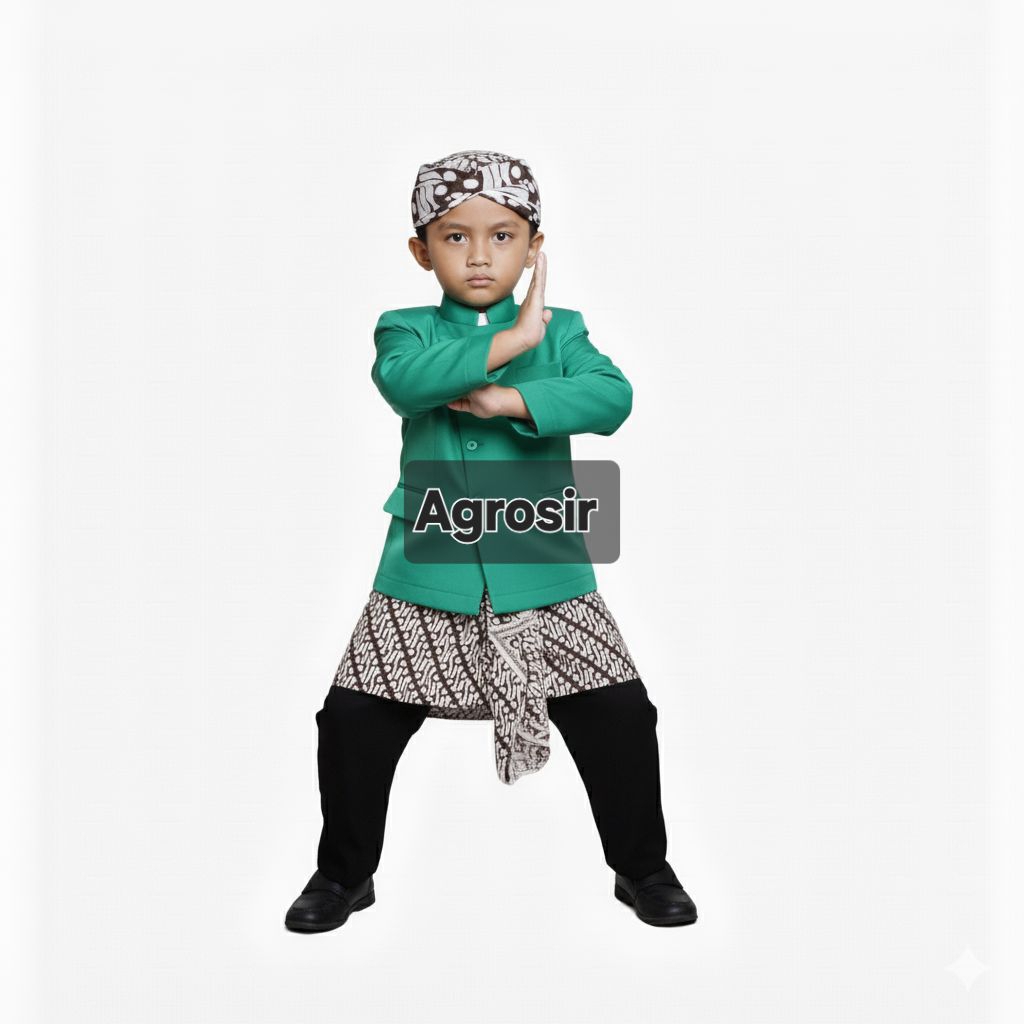 Setelan Beskap Anak, Baju + Jarik Tapih / Sembong + Blangkon