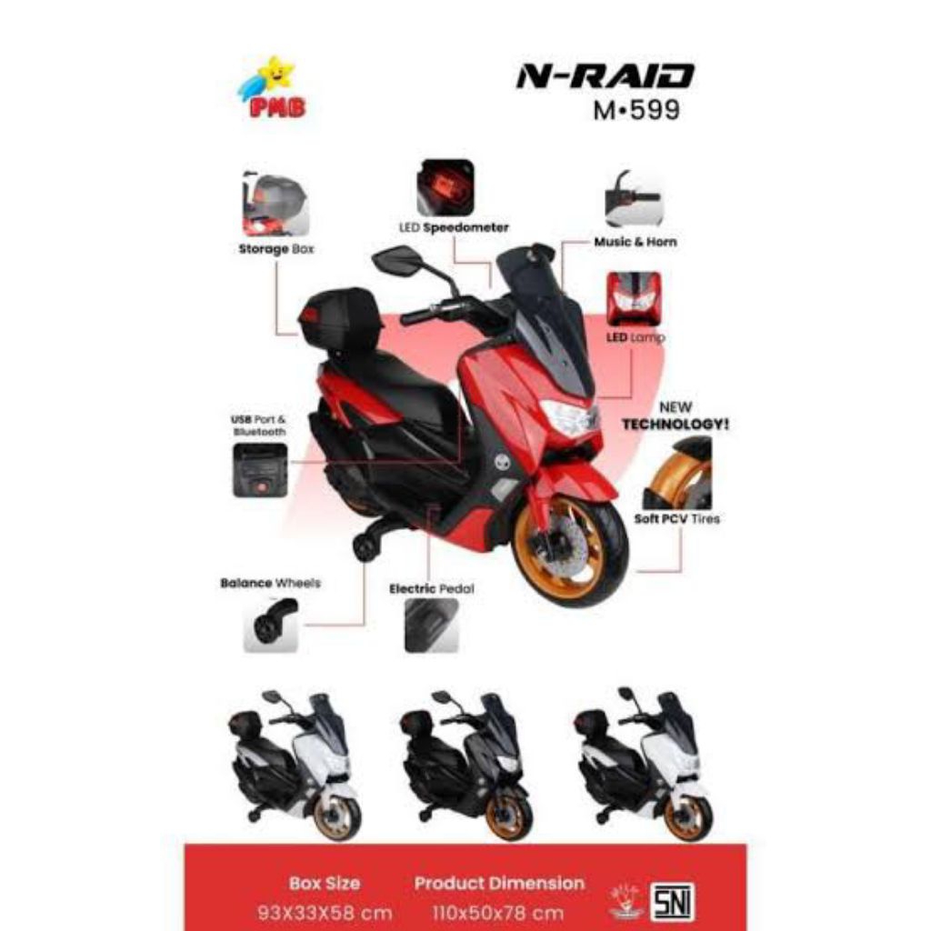 MOTOR AKI ANAK PMB M588 / M599 N-MAX N-RAID N RAID NMAX M 588 M 599 MURAH KREDIT CICILAN SURABAYA