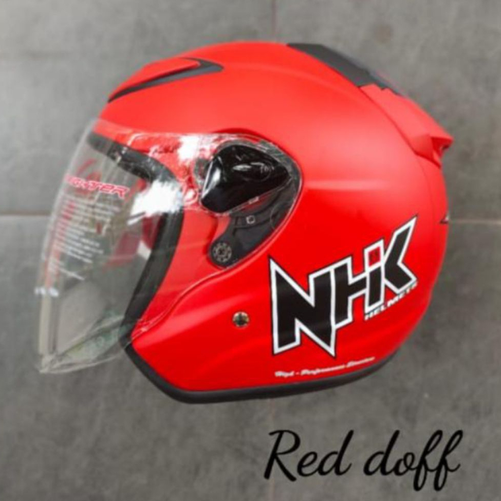 HELM HALF FACE NHK R6 POLOS KACA PELANGI RAINBOW PRIA WANITA DOFF
