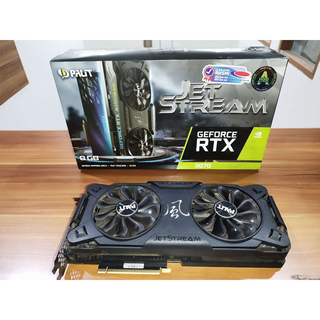 Palit JetStream RTX 3070 8GB GDDR6 | VGA Gaming Fullset + Box | Bekas Mining | Tested & Working