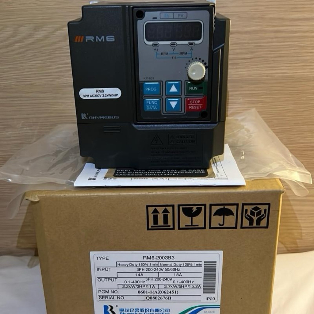 Inverter Rhymebus RM6-2003B3 3PH 2,2KW/3HP 220V Original