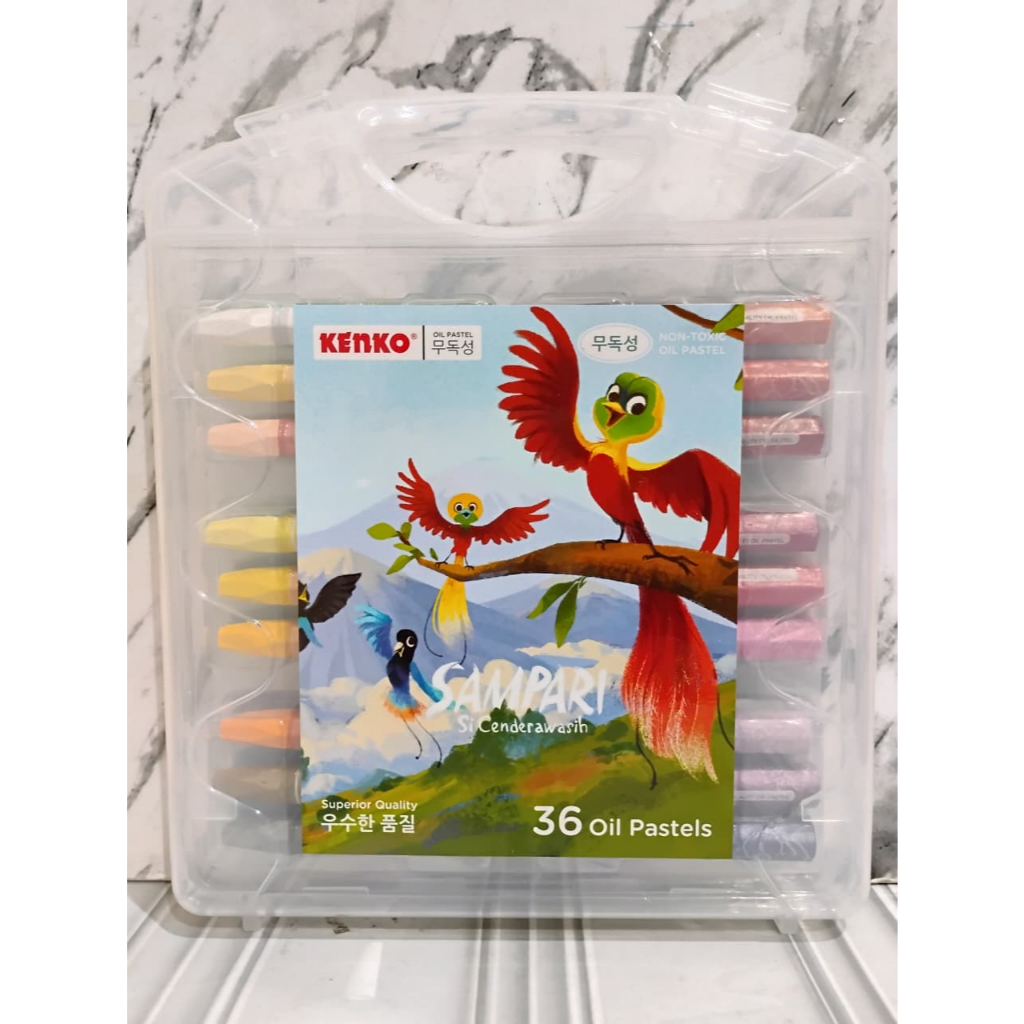 (SET) Crayon Kenko 36 W / Krayon Kenko 36  Warna / Krayon Murah / Crayon Kenko 36 Color Oil Pastel