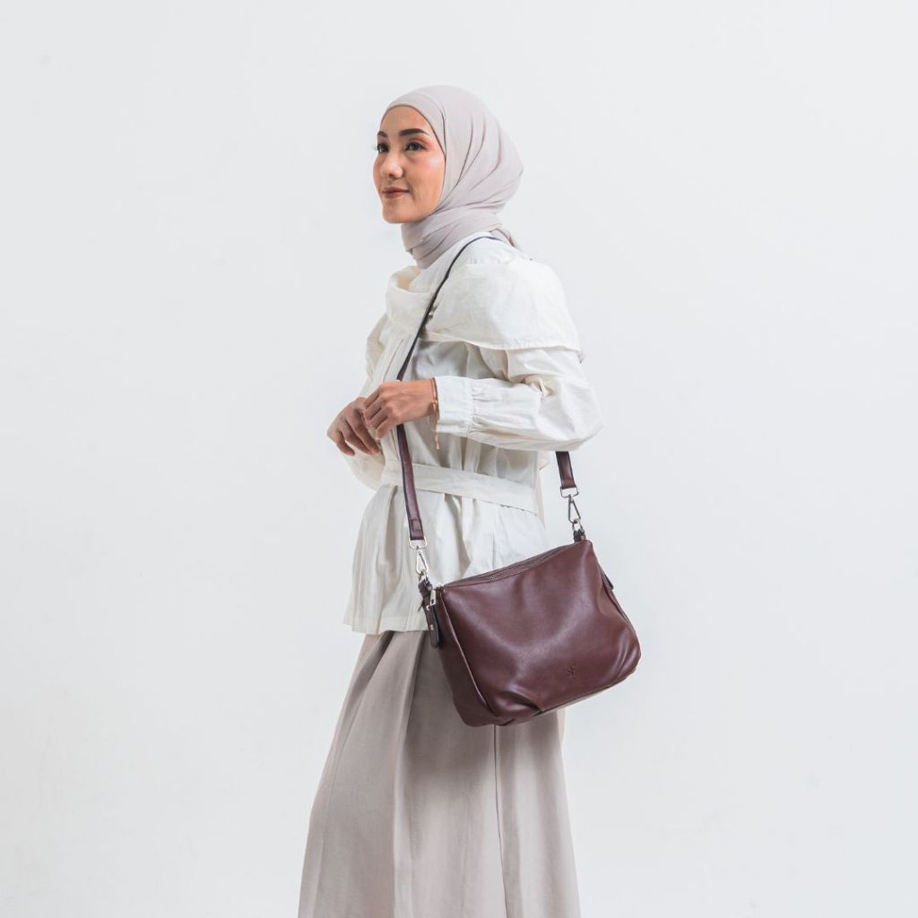 SAFITRI Tas Bahu Wanita Shoulderbag Wanita - SIENA BAG - Tas Elegan Berbahan Kulit PVC Tas Casual