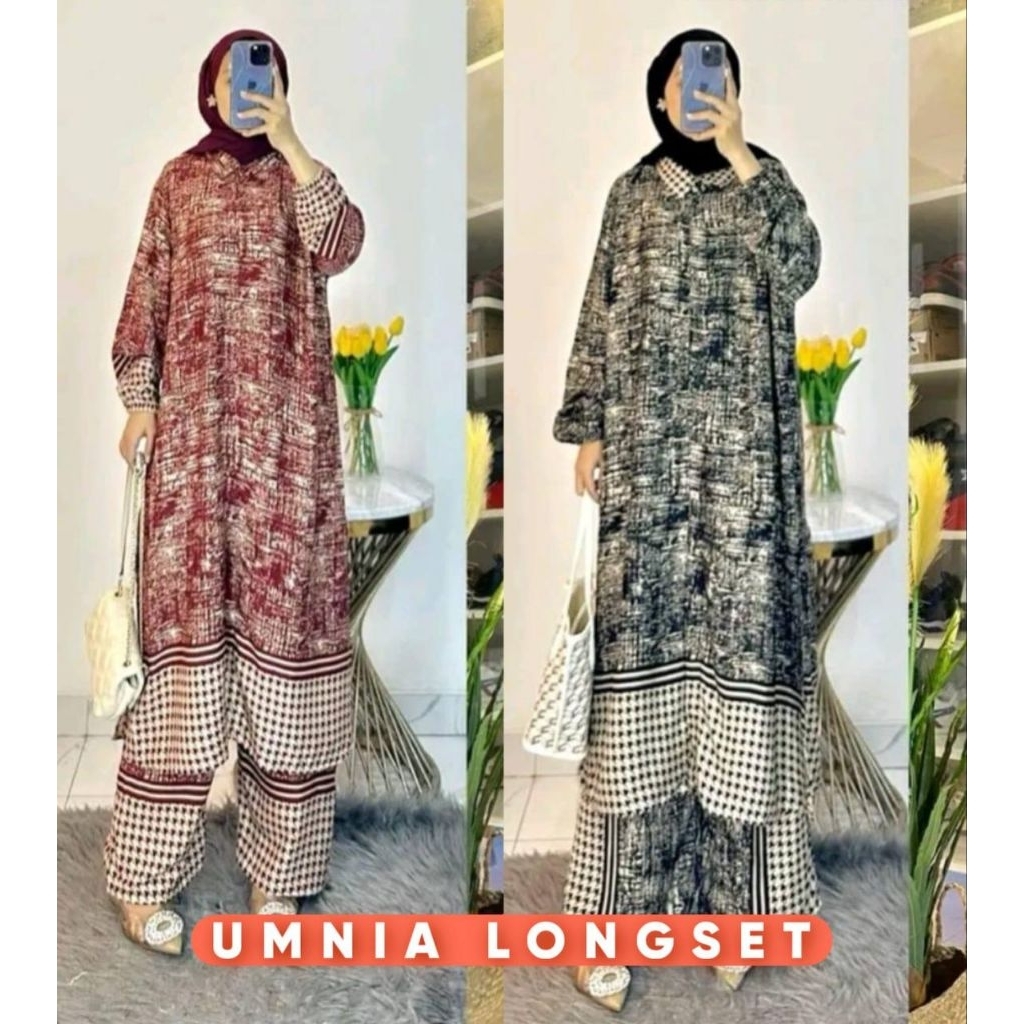UMNIA LONGSET - Busana Muslim Wanita, Gamis Wanita, Baju Batik Pekalongan, Daster Batik Pekalongan