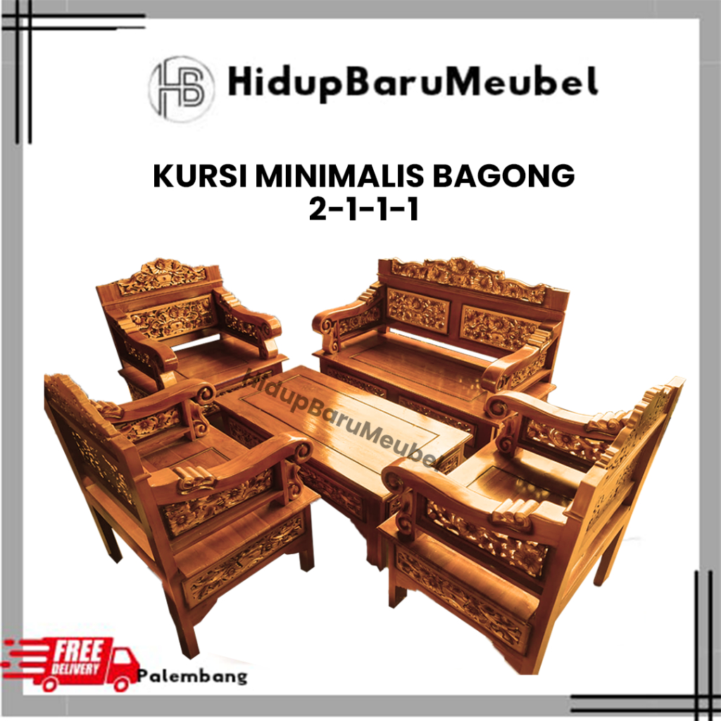Kursi tamu Jati 2111 Bagong / Korsi Ruang Tamu Ukiran / kursi Jati ukir Jepara classic minimalis / r