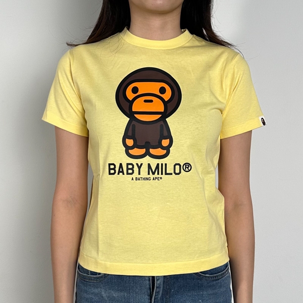 Kaos BAPE X BABY MILO BASIC LIGHT YELLOW TSHIRT KIDS 100% ORIGINAL