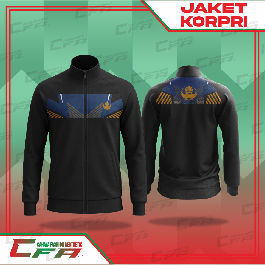 CFA JAKET TRACKTOP KORPRI JAKET OLAHRAGA KORPRI BAHAN DIADORA PREMIUM