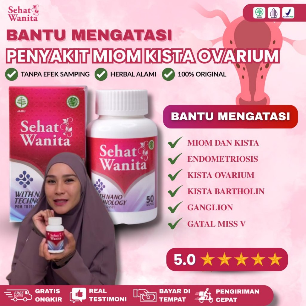 Sehat Wanita Original Herbal Obat Miom Kista Ovarium Radang Panggul Infeksi Nyeri Perut Bagian Bawah