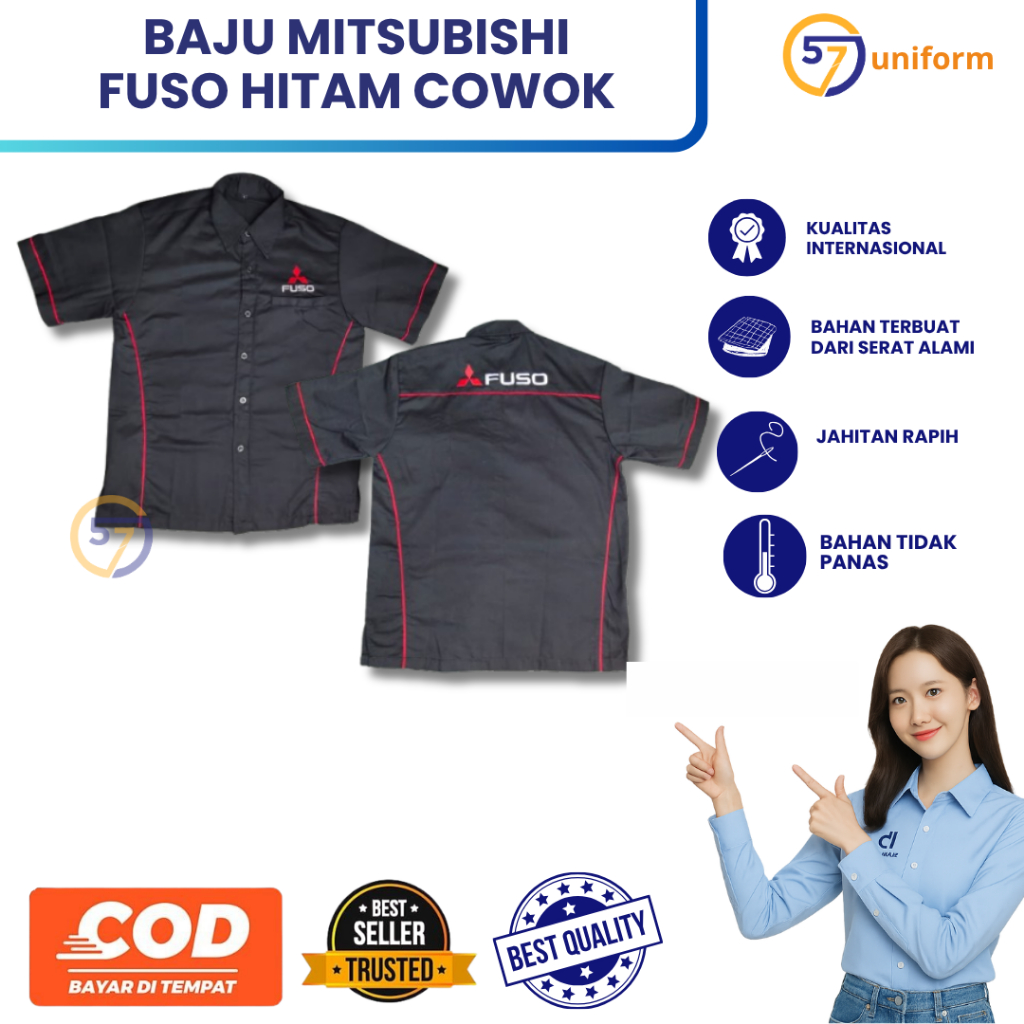 Baju Seragam Standar Fuso Pria | Baju Sales Fuso Cowok | Seragam Mitsubishi Fuso