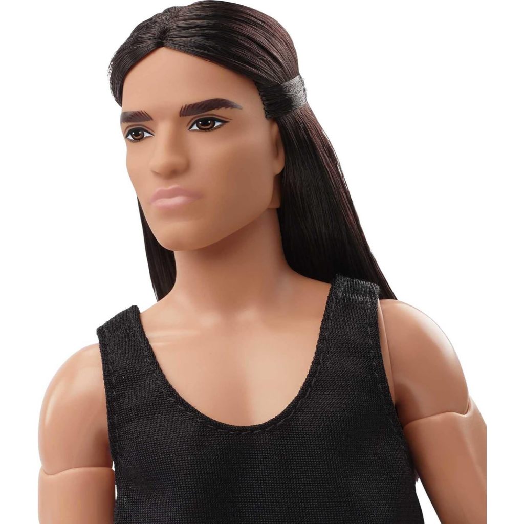Barbie Signature Looks Ken Doll (Long Brunette Hair) Fully Posable Fashion Doll Wearing BISA GROSIR