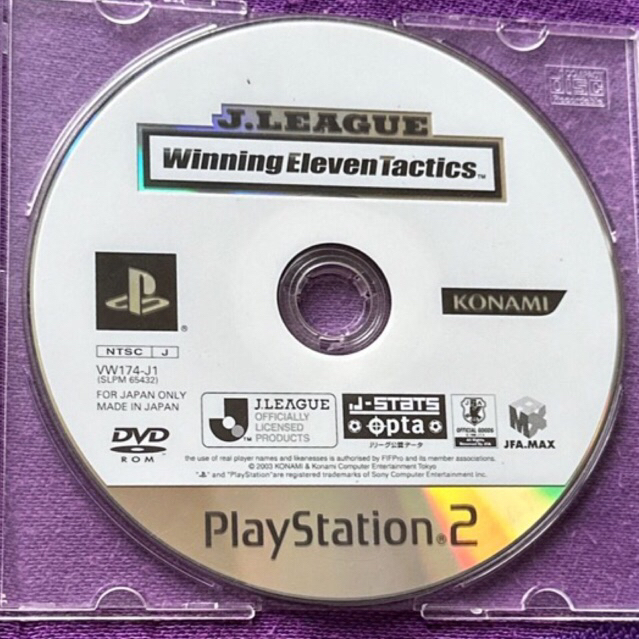 kaset ps2 original japan j league winning eleven tactics