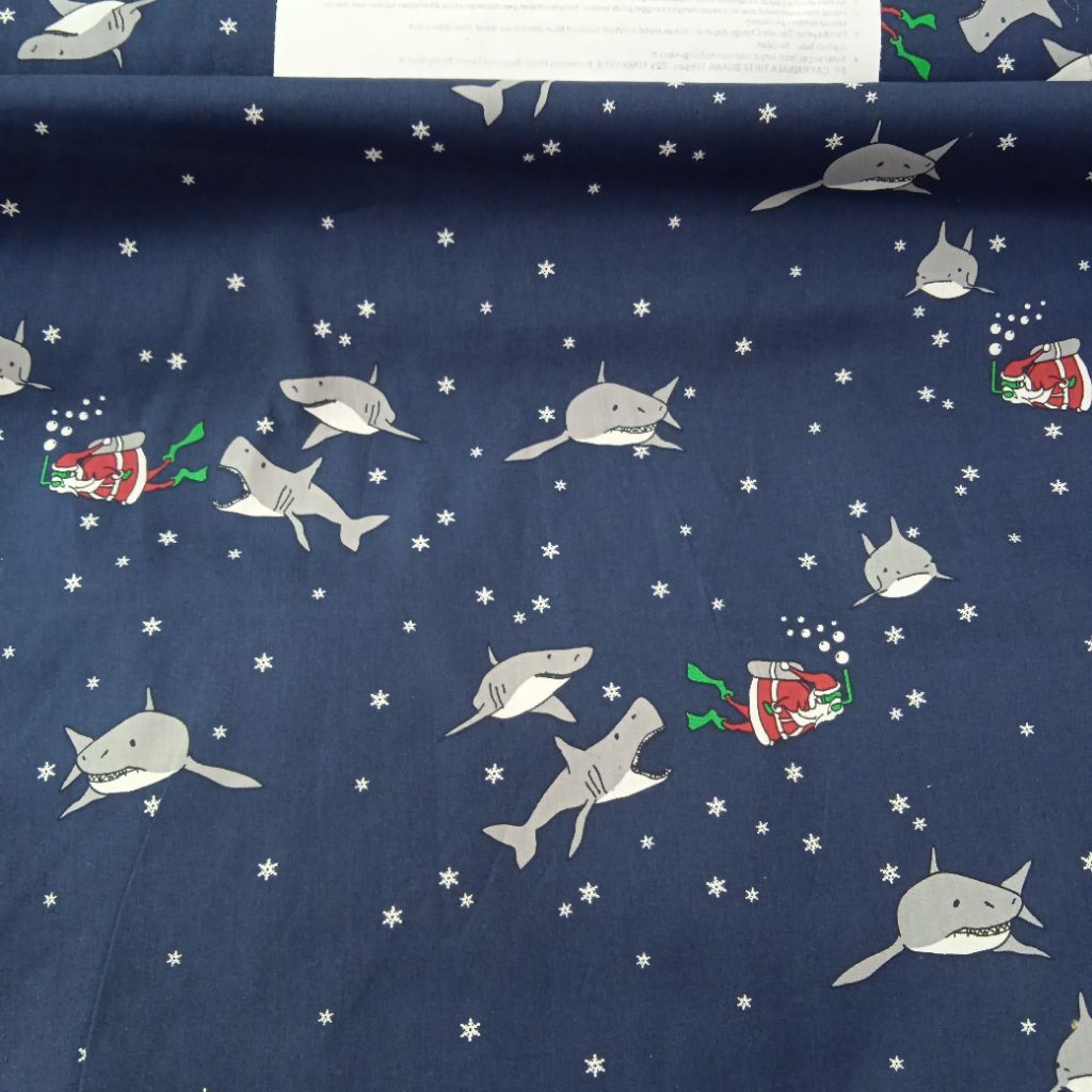 KAIN KATUN POPLINE PREMIUM IMPORT MOTIF NATAL