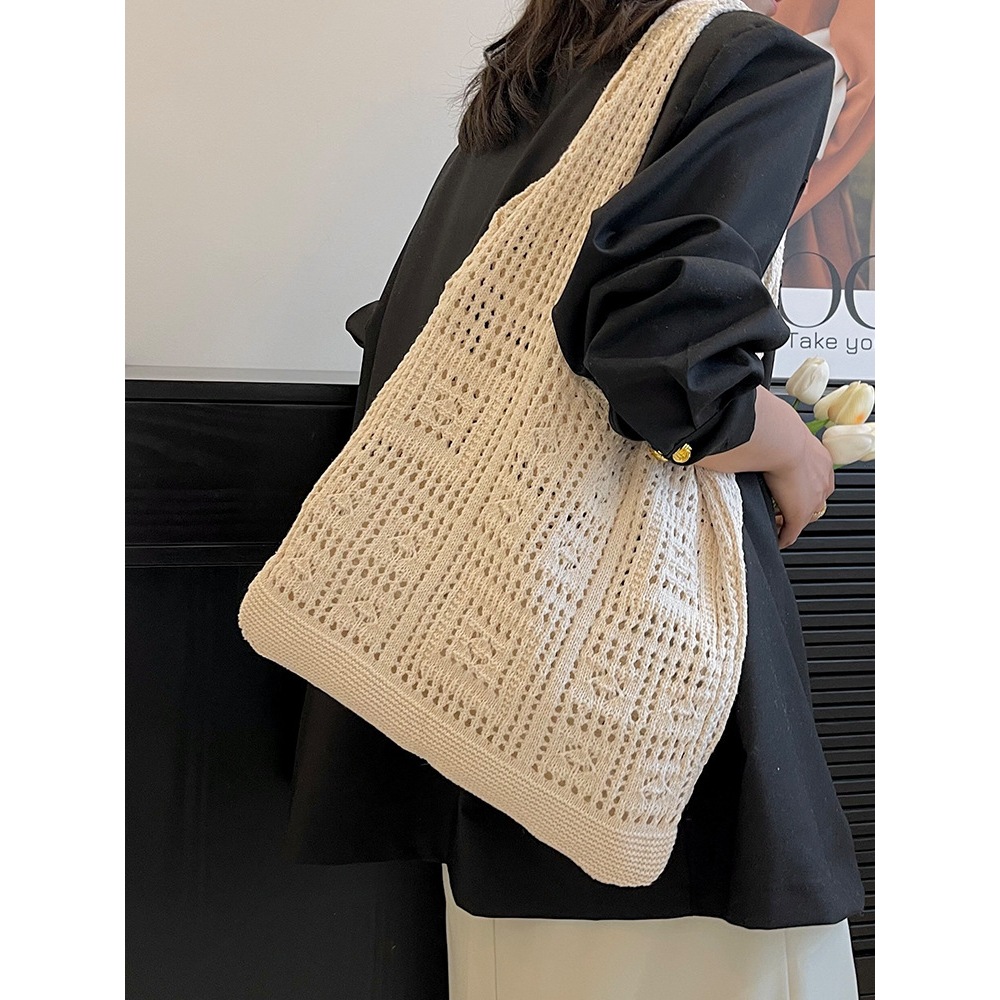 Tas Rajut Model Korea | Tote Bag Rajut Santai Wanita Modis