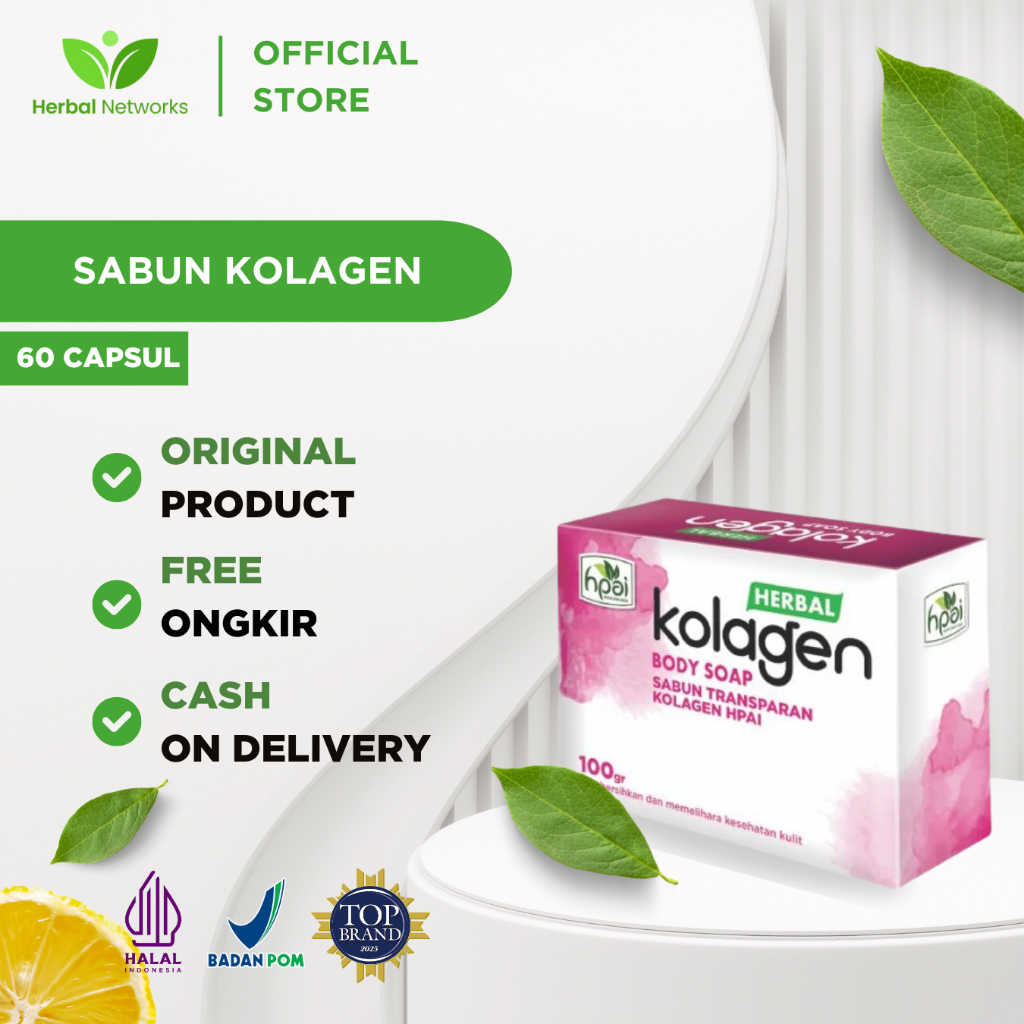 Sabun Herbal Kolagen Pemutih Kulit | Sabun Whitening | Sabun Pencerah Kulit Kolagen BPOM