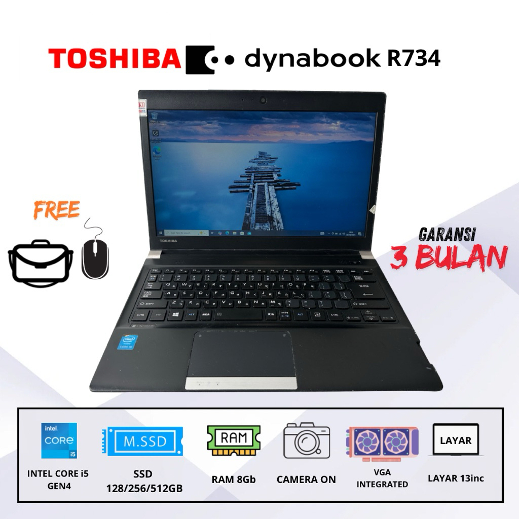 Toshiba Dynabook Core i5 Gen 8 - 6- 4 Ram 8Gb Ssd 256Gb Laptop Pelajar