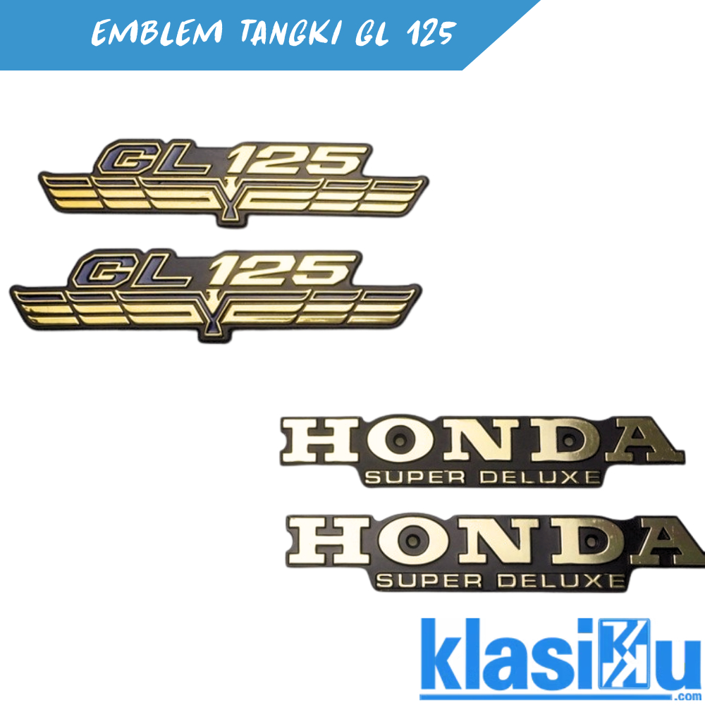 Emblem Tangki + Emblem Bok Aki Honda Gl 125 Gl125