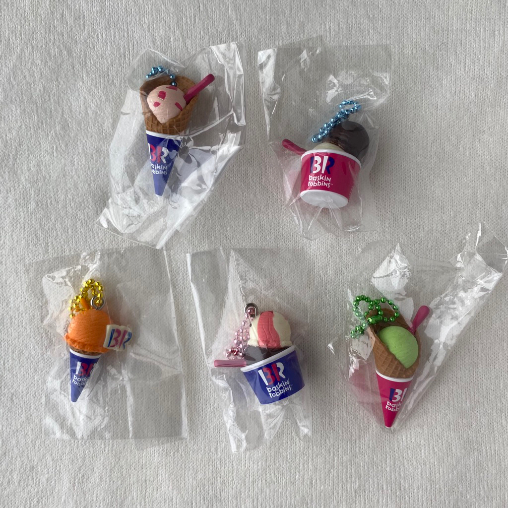 Baskin Robbins BR Ice Cream Keychain Bandai Trinkets Gotochi Japan