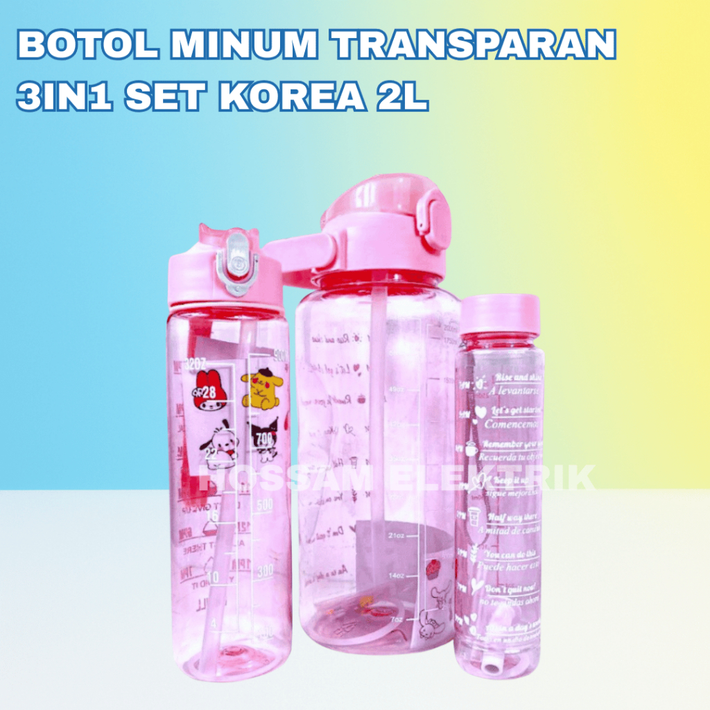 BOTOL BERANAK GRADASI ISI 3 PCS BOTOL MINUM / BOTOL 2L GRADASI BOTOL ANAK