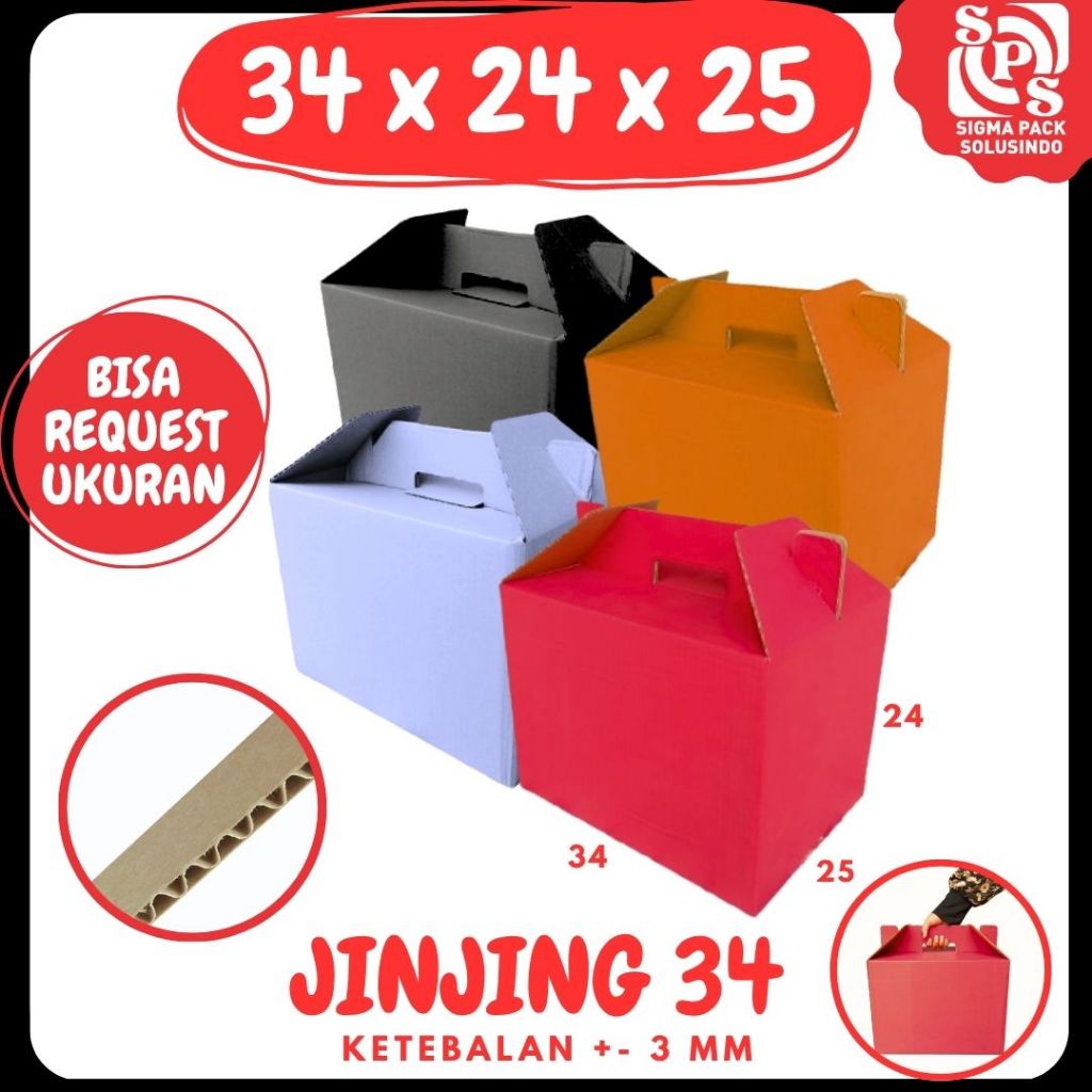 Box Jinjing 34x24x25 Kardus 34x24x25 Dus Jinjing 34x24x25 Kotak Parcel Hampers Zigma Pack