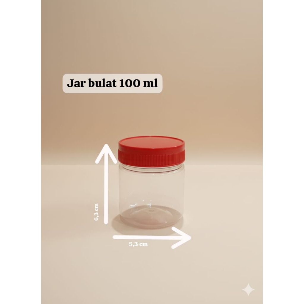 Toples plastik jar 100 ml