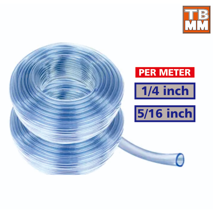 Selang 1/4 Dan 5/16 Inch Bening Tebal Elastis Anti Tekuk Kualitas Baik