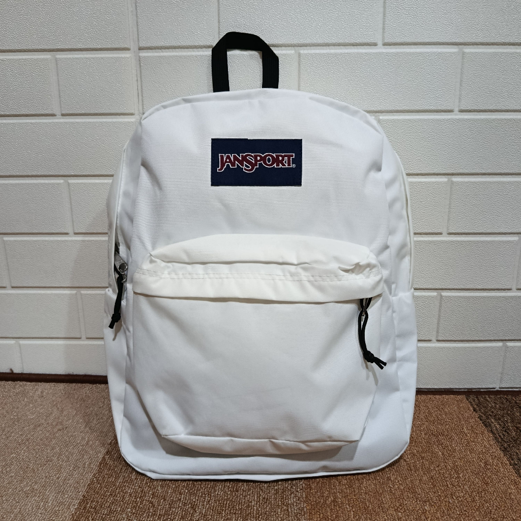 Tas Jansport Ransel Laptop SuperBreak Backpack White Original Daypack Campus Pria Wanita
