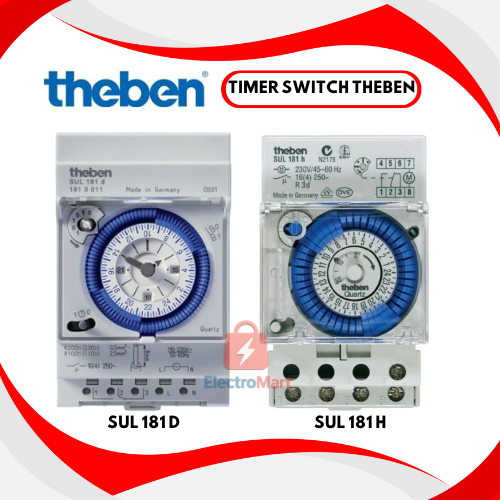 Timer Analog Switch Panel Penghemat Listrik Theben Sul 181H Sul 181D - Timer Analog Switch Panel Pen