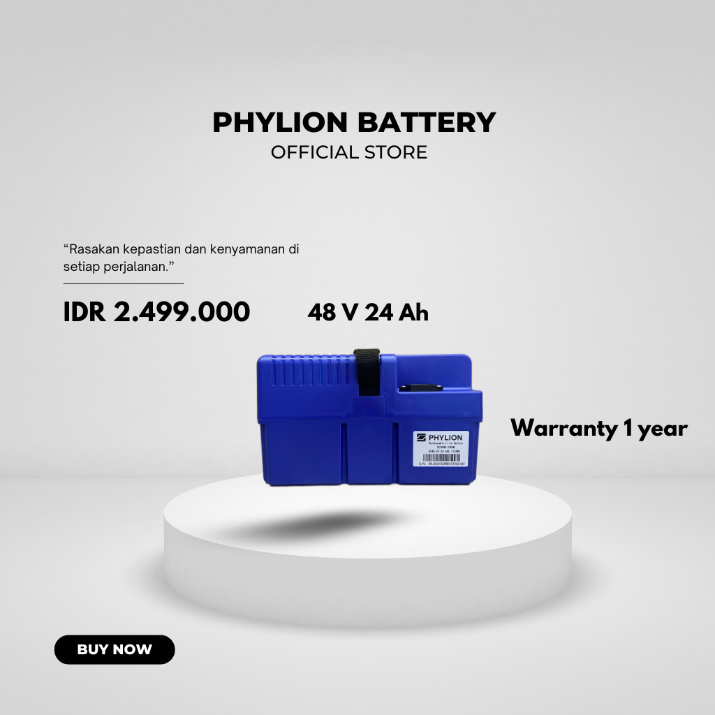 PHYLION - Baterai Lithium 48V 24Ah