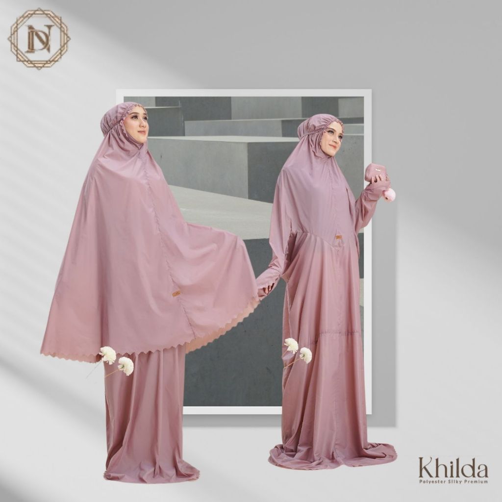 NADHEERA KHILDA MUKENA TRAVEL SERIES, Mukena Travel Silky Premium, Mukena Traveling Mini Pouch