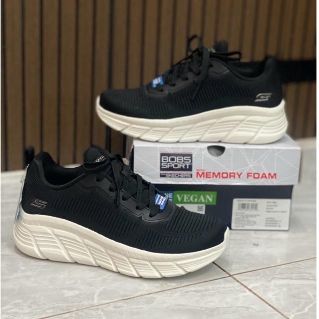 SKECHERS BOBS B FLEX HI WOMENS SNEAKERS - BLACK