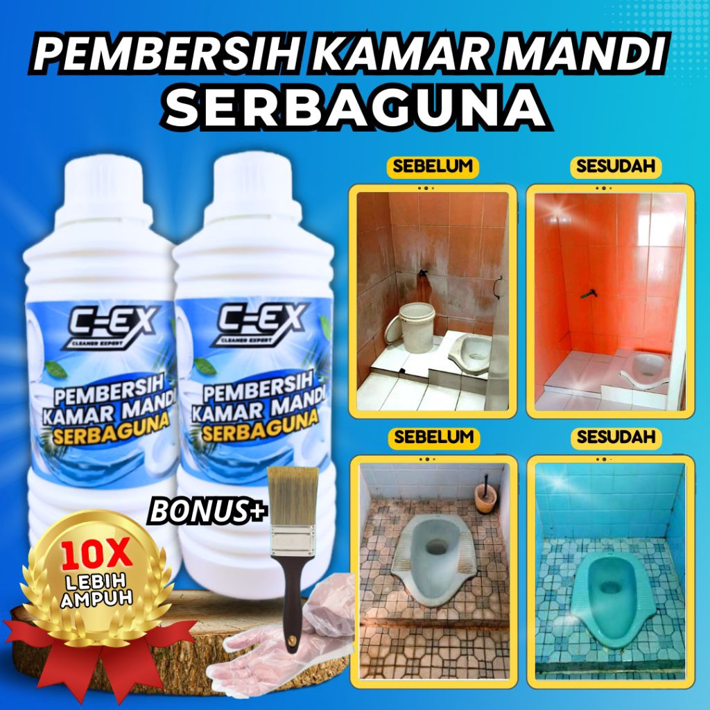 C-EX - TOILET CLEANER PORSELEN CAIRAN PEMBERSIH NODA KERAK KAMAR MANDI KLOSET PALING AMPUH WC KRAMIK