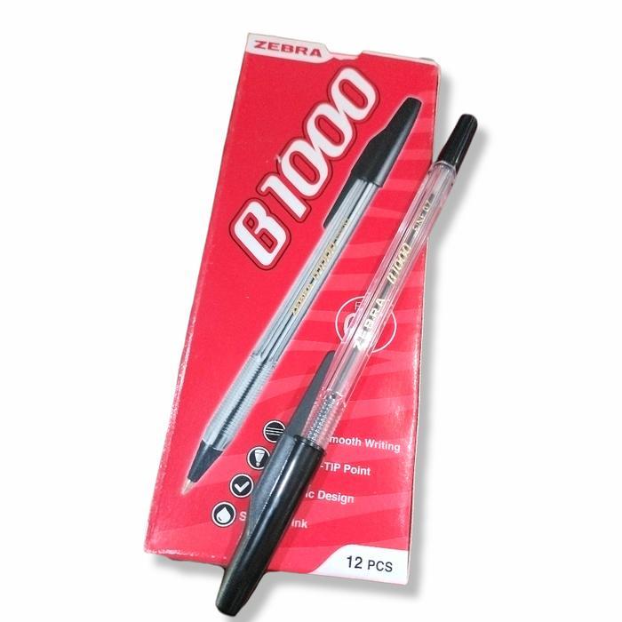 PULPEN B1000 ZEBRA HARGA tercantum adalah per 1 pack isi 12pcs / Pulpen Zebra B1000