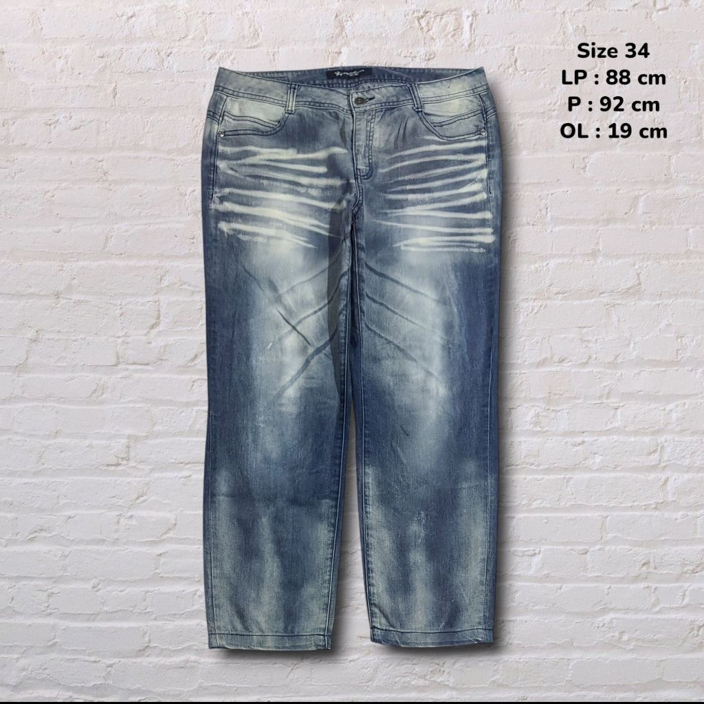 Size 34 Celana Panjang Longpants Bangbang Jeans Blue Washed Regular fit Original Second Preloved #CJ