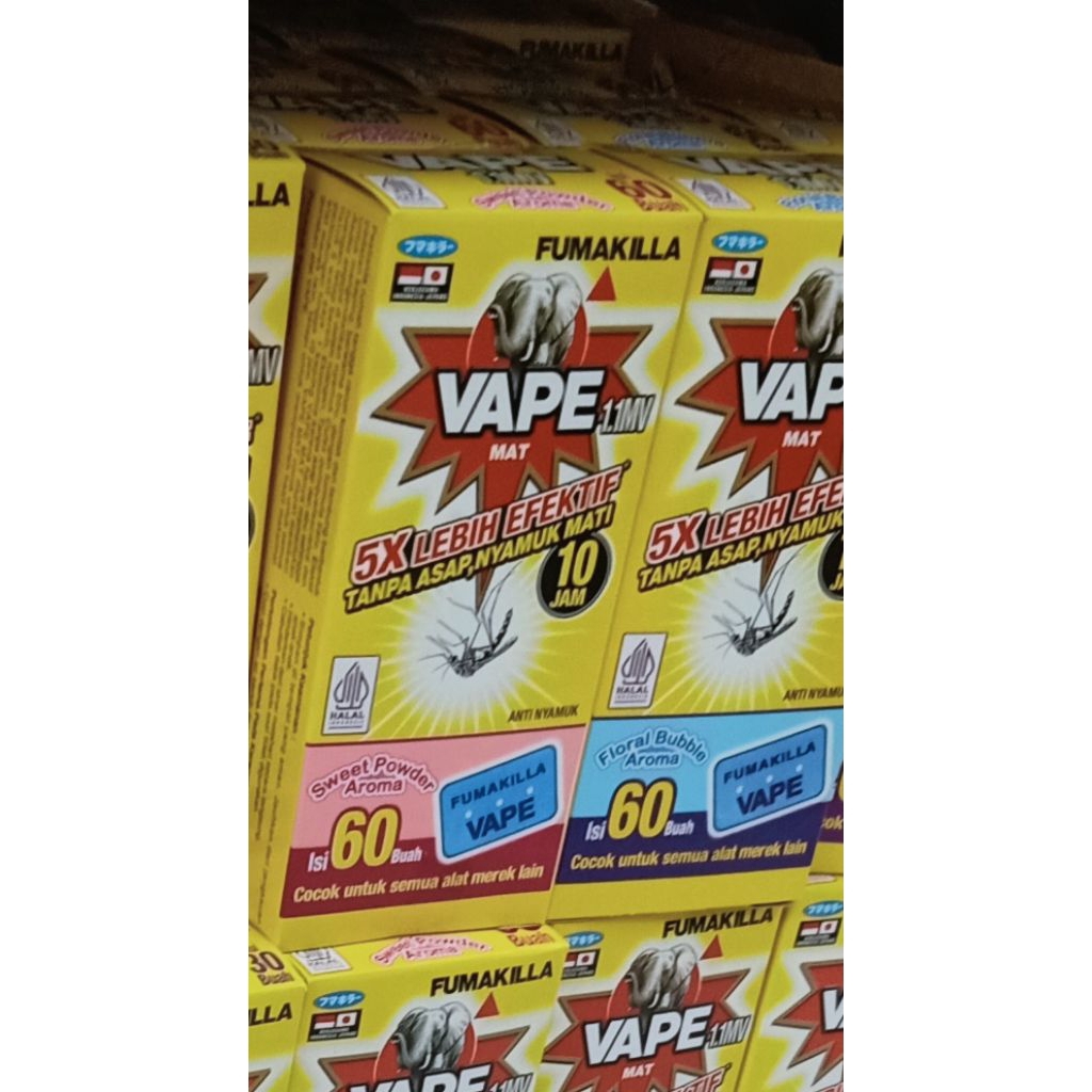 Vape Anti Nyamuk Mat Refill Fumakilla Vape Anti Nyamuk Mat 60 Pcs Sweet Powder Aroma