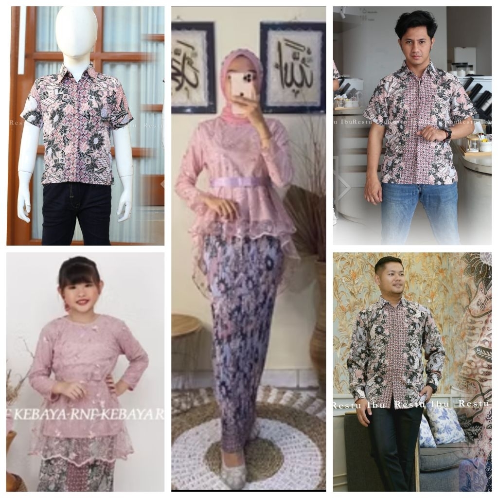 Couple Kebaya Modern/Kebaya sarimbit keluarga/Kebaya Pesta Kondangan/Kebaya