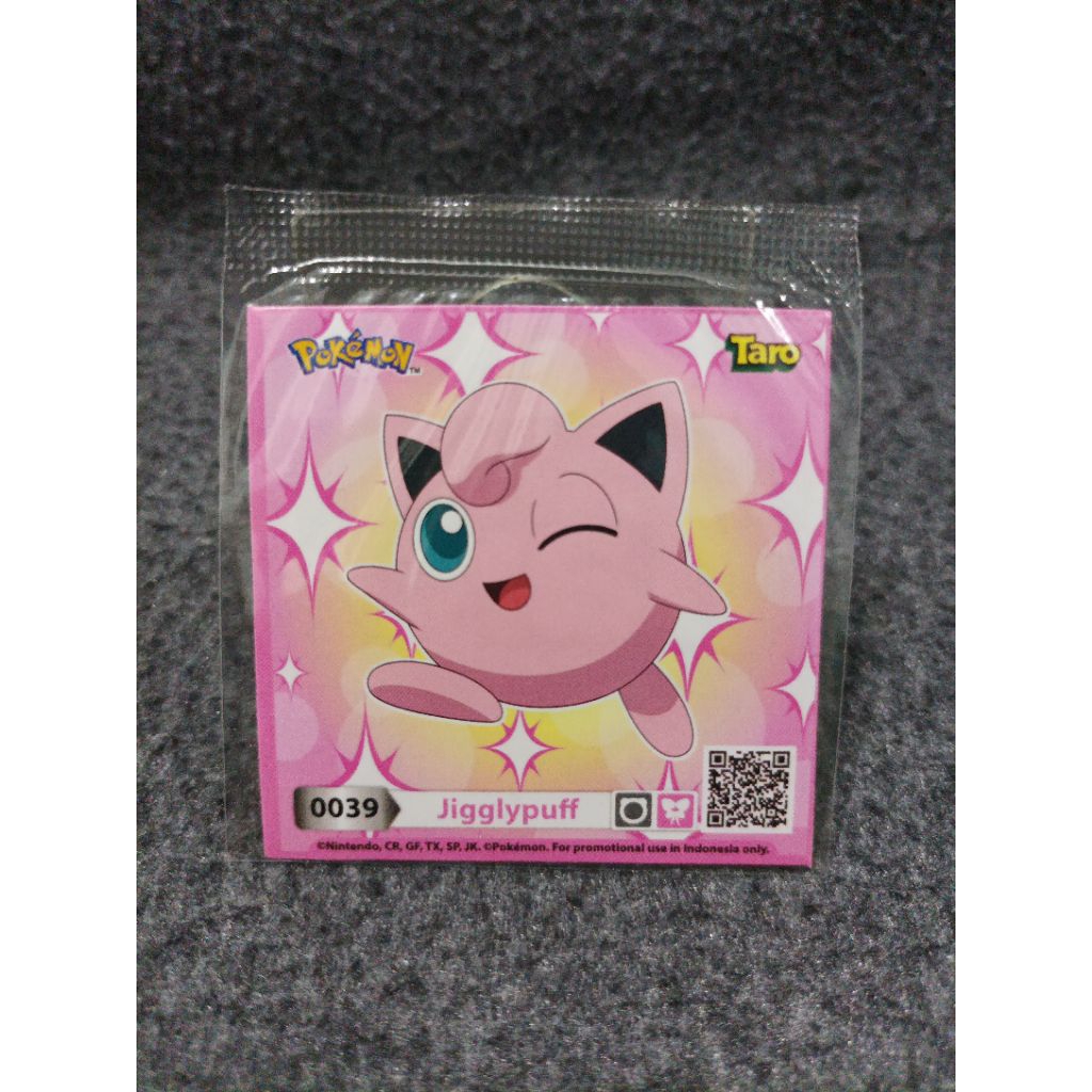 Sticker stiker pokemon taro promo jigglypuff 0039