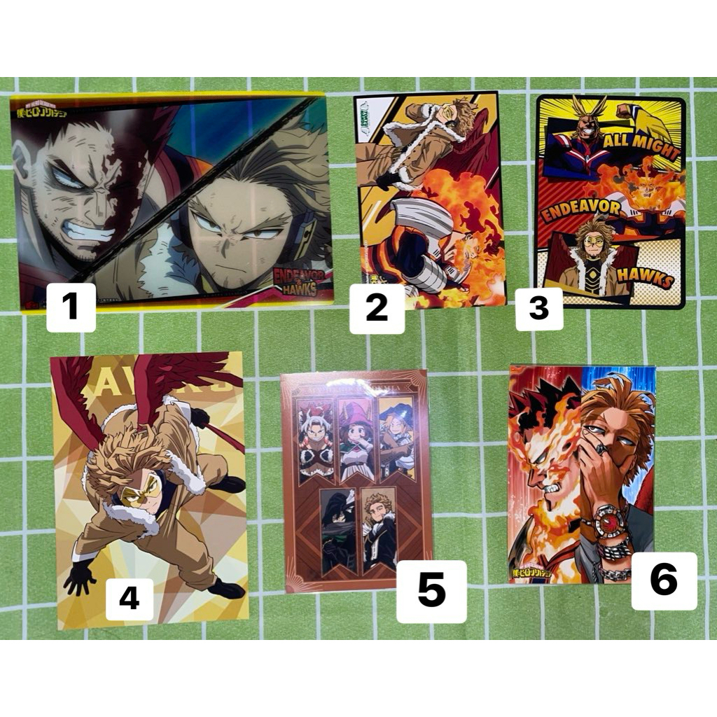 postcard anime hawks my boku no hero academia keigo takami