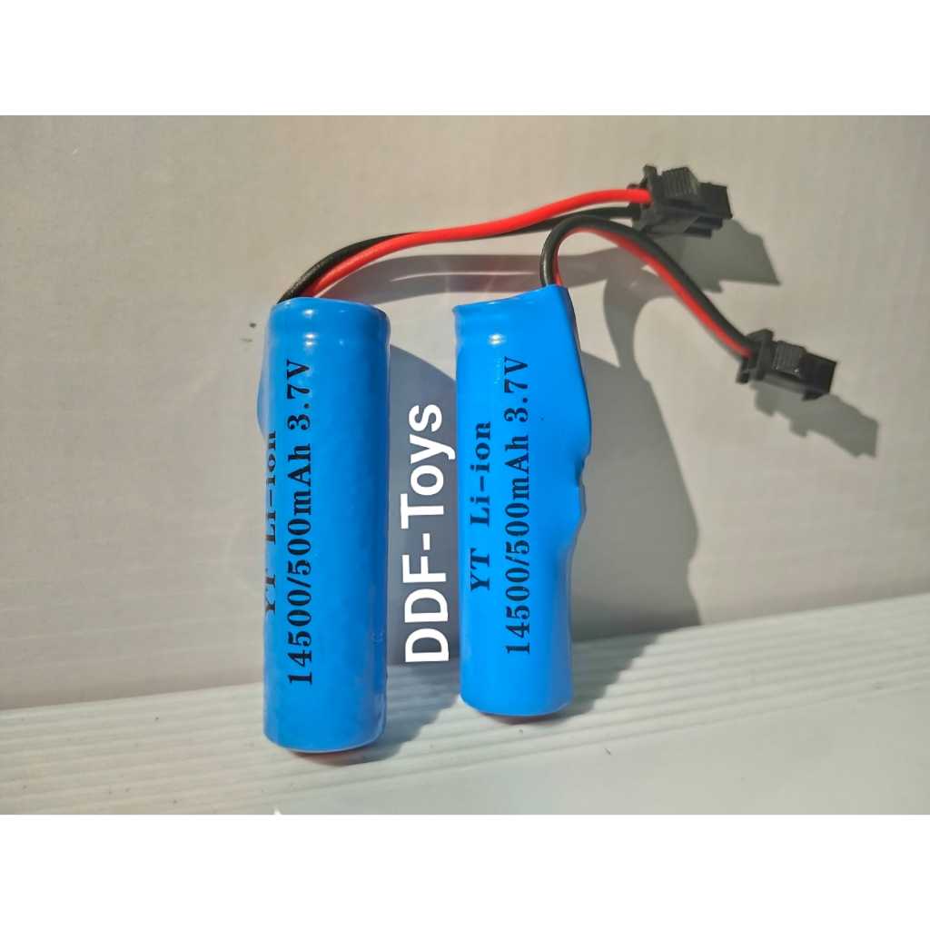 BATERAI MOBILAN RC TYPE 14500 / 3,7V - 500 MAH 2 PIN SOKET HITAM