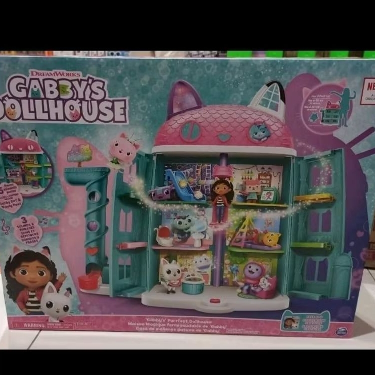 dreamworks gabby purrfect dollhouse gabby dollhouse spinmaster mainan rumah boneka