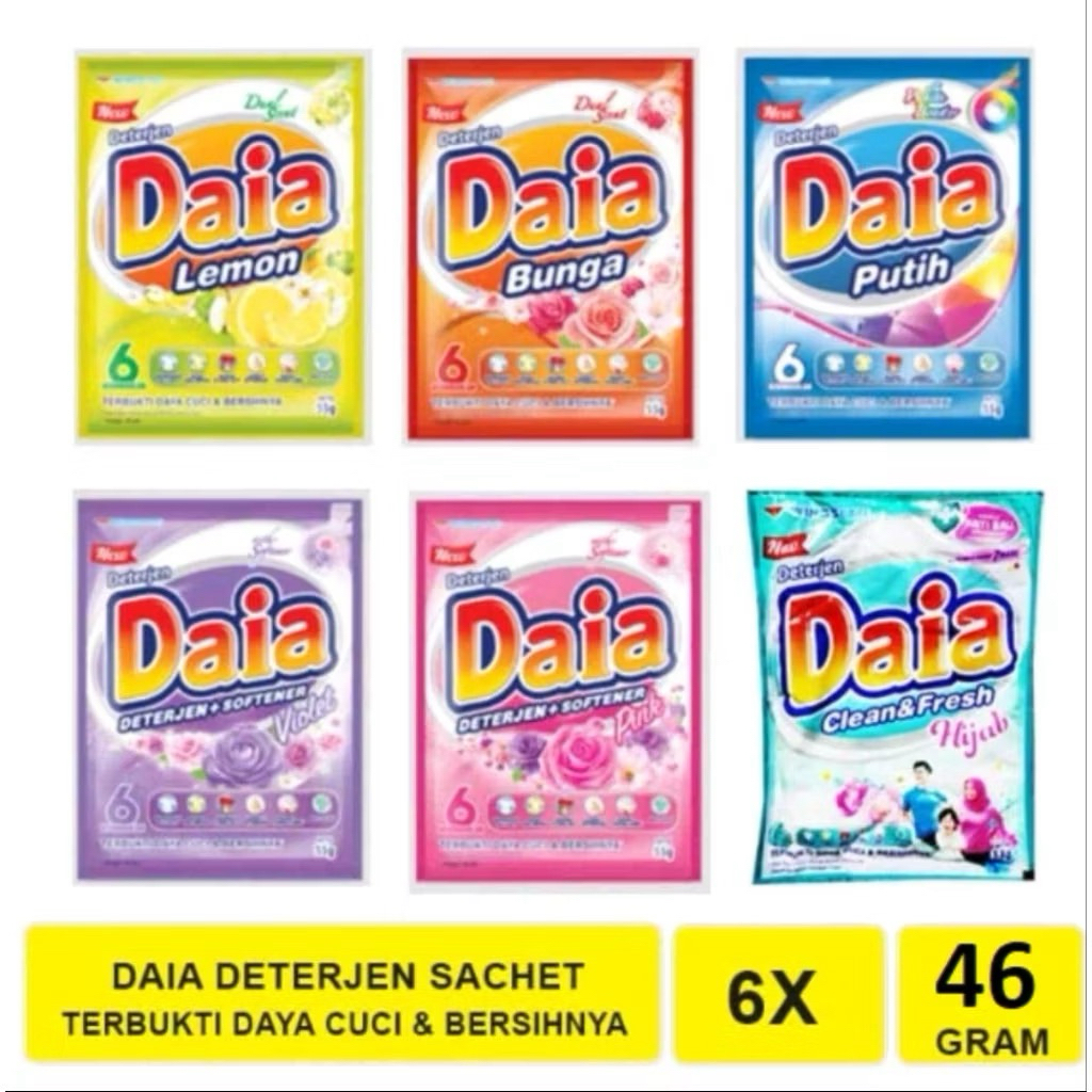 Daia Deterjen Bubuk Renteng 6 pcs