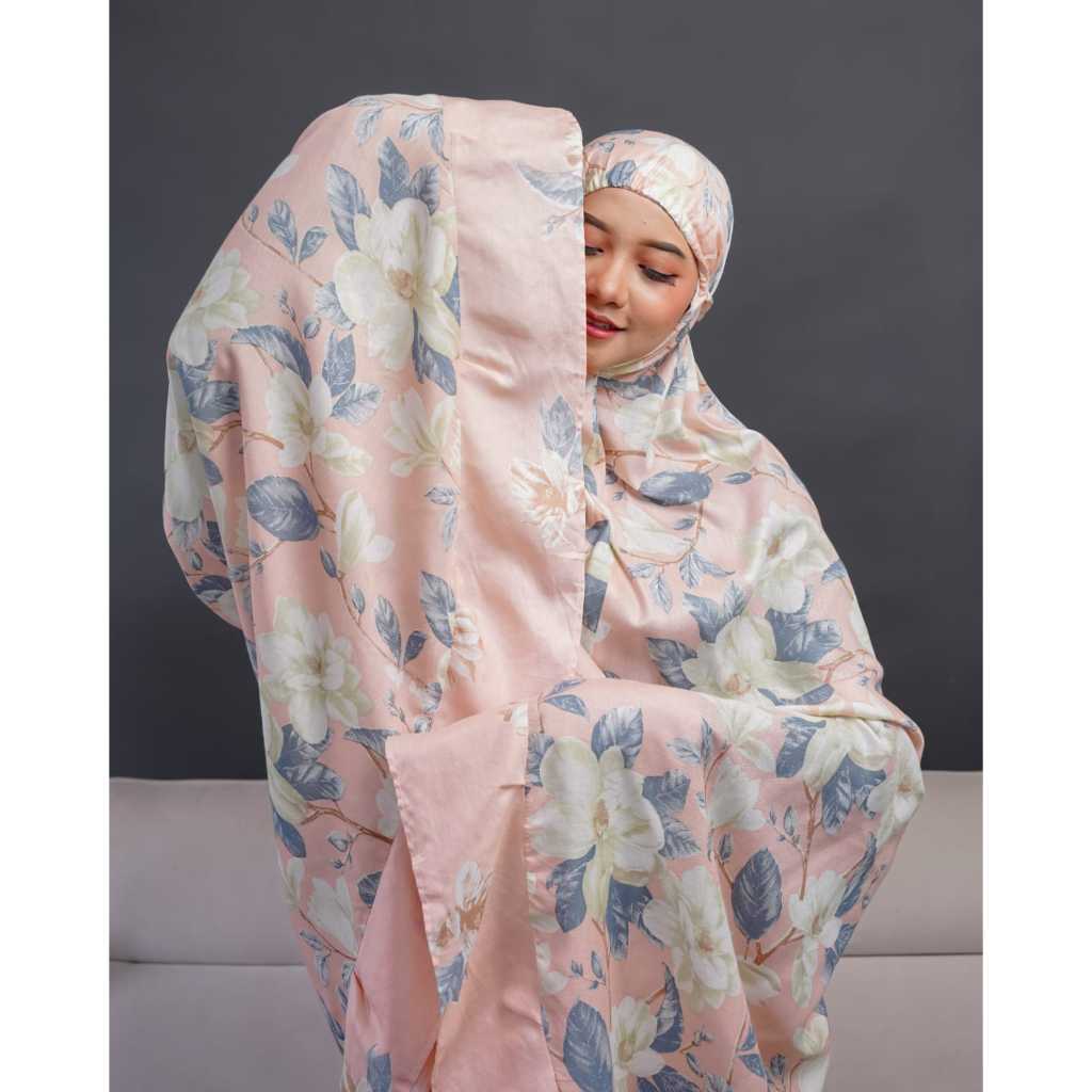 Mukena Premium Dewasa Katun Rayon Adem Super  Jumbo Motif Bunga Cantik Terbaru 2025