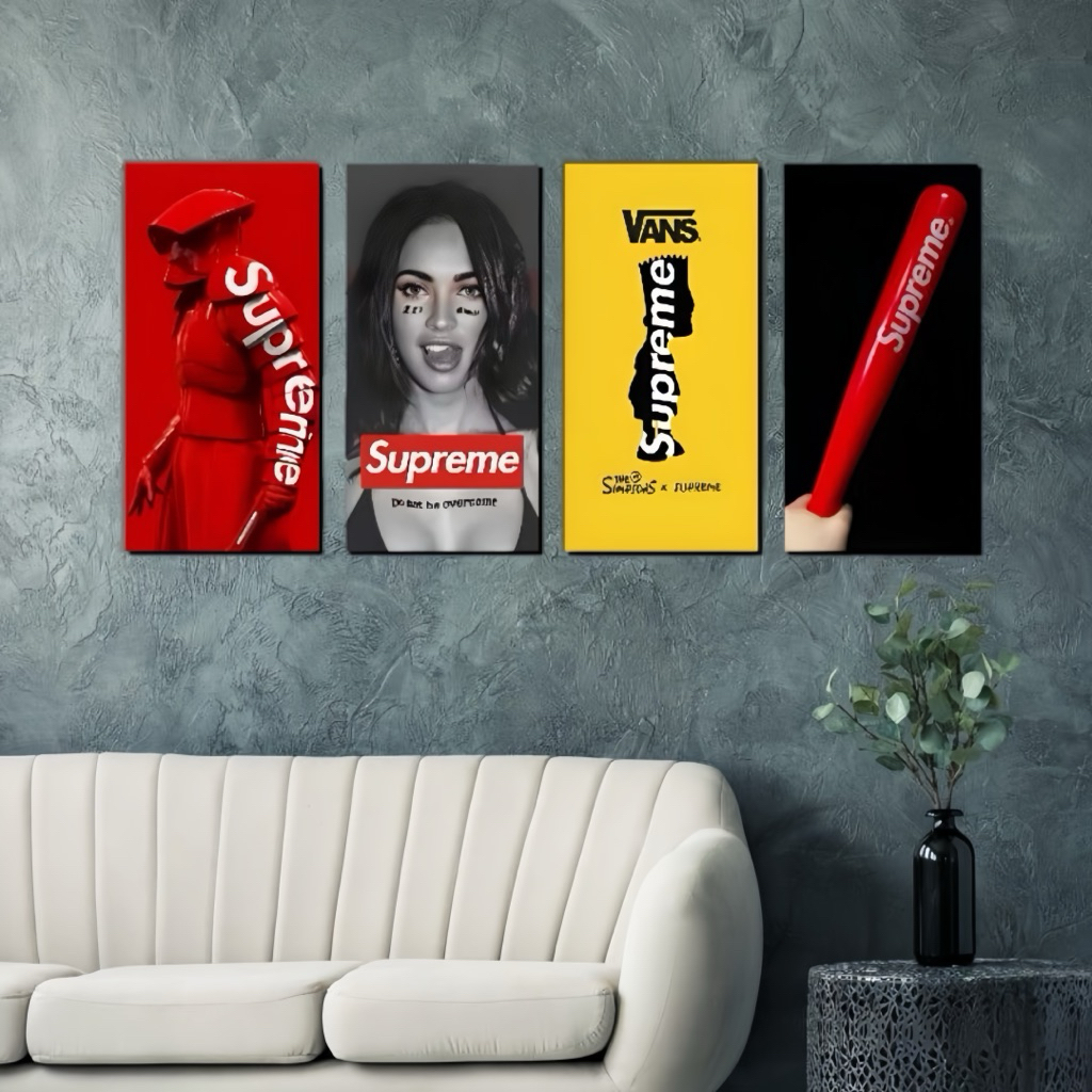 Hiasan kamar cowok aesthetic Pajangan dinding supreme - pajangan kata kata