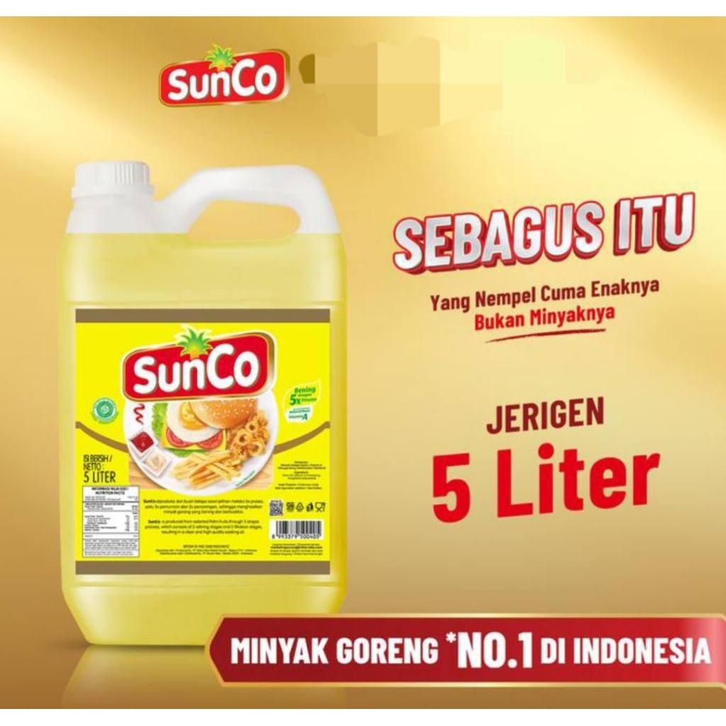 Sunco minyak goreng 5 liter jerigen