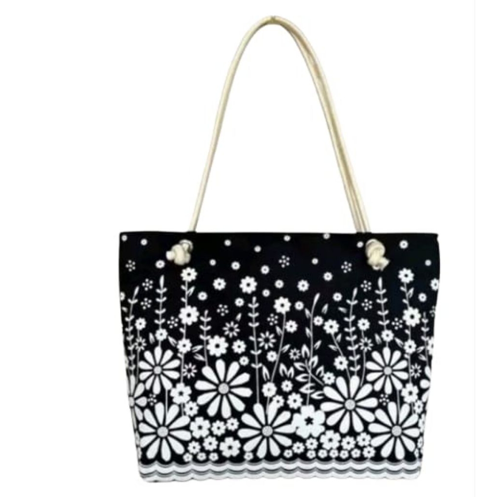 Tote Bag Wanita Kekinian Tali Sumbu/Tote Bag Bahan Kanvas Dinir/Tas Wanita Kekinian