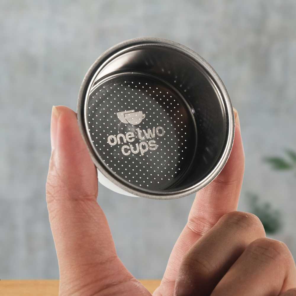 TD-DA1 One Two Cups Filter Basket Portafilter Single Wall 51mm 16g 1 Cup - DL-01